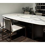 Стол обеденный мраморный с колоннами Marble Column Table варинант исполнения - 4 | Loft Concept в Перми