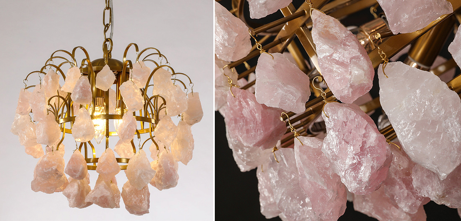 Hardis Pink stone Chandelier 30 Hardis Pink stone Chandelier 30 - Loft-Concept в Перми