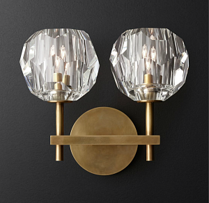 Бра Бра Boule de Cristal Double Sconce Brass