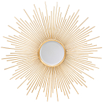 Зеркало-солнце круглое в раме из металла с золотыми с лучами Rays of Peace варинант исполнения - 1 | Loft Concept в Перми