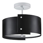 Потолочный светильник круглый светодиодный Semicircular White Panels чёрный варинант исполнения - 3 | Loft Concept в Перми