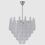 Люстра с подвесками из рифленного стекла в форме капель Textured Glass Chandelier варинант исполнения - 2 | Loft Concept в Перми