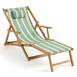 Шезлонг из акации и ткани Venezuela варинант исполнения - 1 | Loft Concept в Перми