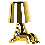 Настольная лампа фигурная цвета золото с гладким абажуром Высота 16 см Sophia варинант исполнения - 2 | Loft Concept в Перми