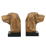 Держатель для книг с бронзовыми фигурками головы собаки Dog Elegance  варинант исполнения - 1 | Loft Concept в Перми