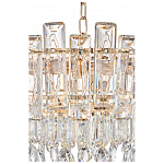 Круглая люстра с хрустальными подвесками на золотистом каркасе Gorgeous Crystal Light варинант исполнения - 5 | Loft Concept в Перми