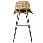 Стул барный с ротанговым плетением Half Bar Chair with Wicker без подлокотников варинант исполнения - 3 | Loft Concept в Перми