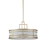 Подвесной светильник цвета латунь с белым матовым плафоном с геометрическим рисунком Feiss варинант исполнения - 1 | Loft Concept в Перми