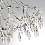 Люстра подвесная из металла с хрустальными прозрачными подвесками Quasar 81 варинант исполнения - 13 | Loft Concept в Перми