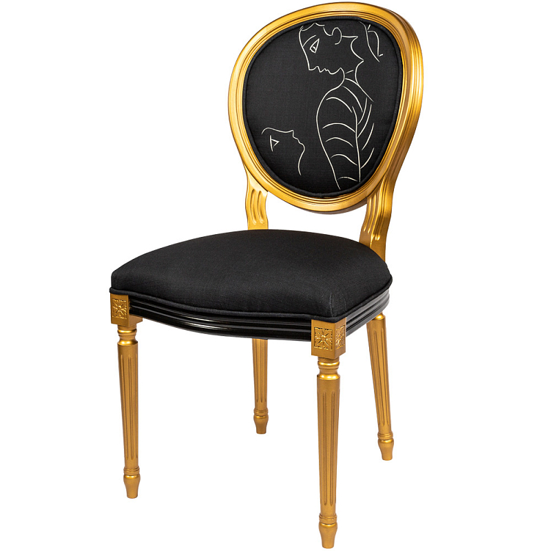 Стул White Silhouette Mother Stool Черный Золотой Стул White Silhouette Mother Stool Черный Золотой в Перми | Loft Concept