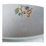 Ваза высокая из фарфора на бронзовом основании Turquoise Blooming Garden варинант исполнения - 3 | Loft Concept в Перми