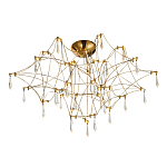 Потолочный светильник с тонкой металлической конструкцией цвета золото Quasar варинант исполнения - 1 | Loft Concept в Перми