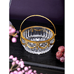 Корзиночка из прозрачного стекла с бронзовой ручкой Eden Garden варинант исполнения - 3 | Loft Concept в Перми