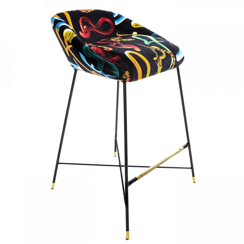 Барный стул Seletti High Stool Snakes Черный Мульти в Перми | Loft Concept 