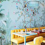 Обои ручная роспись Amazonia Duck Egg варинант исполнения - 5 | Loft Concept в Перми