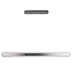 Люстра линейная металлическая черного цвета с прозрачным декором по краям Radiant Rail варинант исполнения - 2 | Loft Concept в Перми