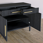 Буфет Primo с двумя ящиками и двумя фасадами Черный дуб варинант исполнения - 5 | Loft Concept в Перми