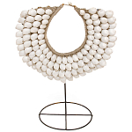 Этническое ожерелье из ракушек на подставке White Shells Necklace варинант исполнения - 1 | Loft Concept в Перми