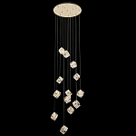 Люстра каскадная с мозаичным хрустальным оформлением Sparks of Crystal варинант исполнения - 3 | Loft Concept в Перми