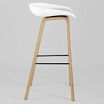 Барный стул на ножках из натурального дерева Boras White варинант исполнения - 2 | Loft Concept в Перми