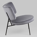 Мини-кресло District Lounge велюр серый варинант исполнения - 2 | Loft Concept в Перми