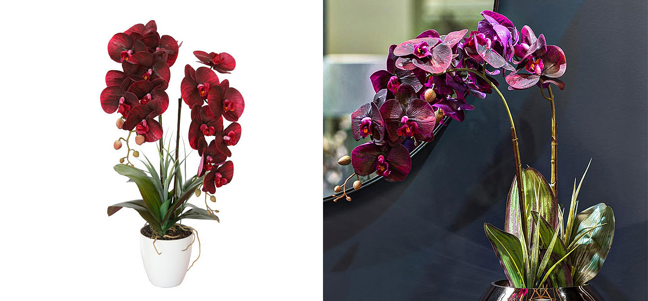 Искусственная орхидея Мультифлора burgundy Искусственная орхидея Мультифлора burgundy - Loft-Concept в Перми