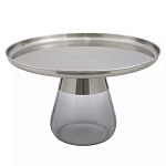Кофейный столик с основанием из закаленного стекла Classic Round Gray Table варинант исполнения - 1 | Loft Concept в Перми