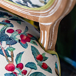 Стул из массива бука бежевый с изображением птиц и цветов Beige Green Chinoiserie Rose Garden Chair варинант исполнения - 4 | Loft Concept в Перми