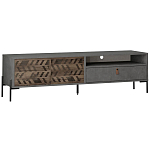 ТВ-тумба с раздвижными дверцами Mallin Metal TV Stand варинант исполнения - 1 | Loft Concept в Перми