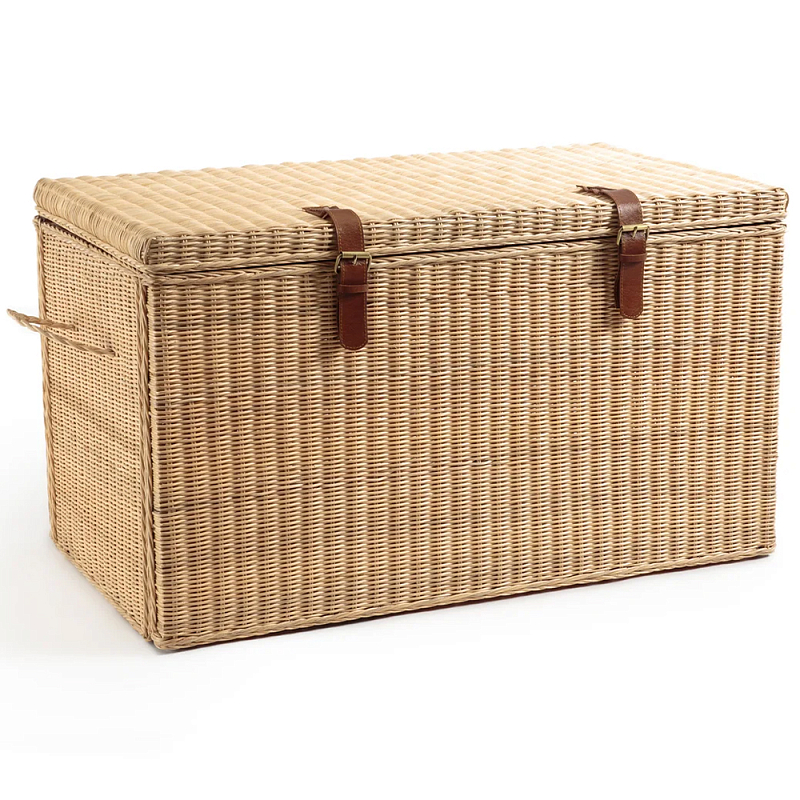 Плетеный сундук из ротанга Nicole Rattan Wicker Chest Бежевый Коричневый в Перми | Loft Concept 