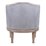 Кресло низкое с мягкой обивкой из велюра на 4-х деревянных ножках Emile Armchair grey варинант исполнения - 3 | Loft Concept в Перми