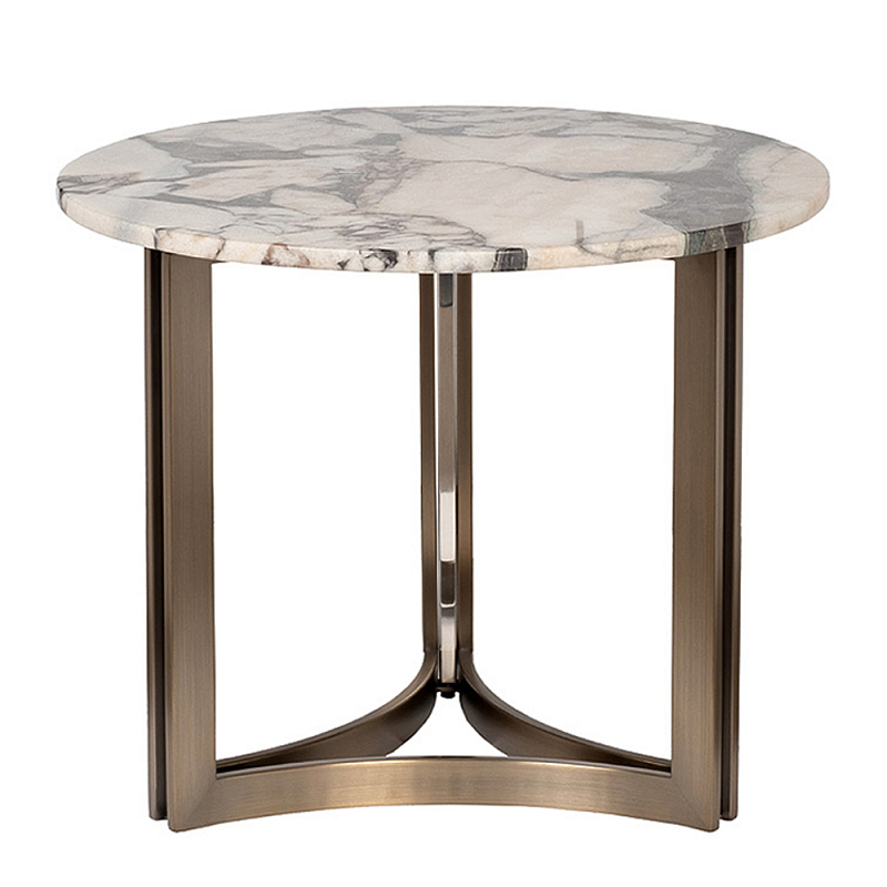 Столик журнальный с круглой мраморной столешницей Unique Stone Design  в Перми | Loft Concept 