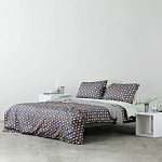 Постельное белье из сатина с принтом треугольники 150х200 см Triangular Dreams варинант исполнения - 6 | Loft Concept в Перми