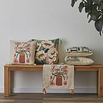 Подушка с цветочным принтом Blooming Elegance Rose варинант исполнения - 5 | Loft Concept в Перми