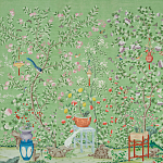 Обои ручная роспись Belvoir Pistachio варинант исполнения - 1 | Loft Concept в Перми