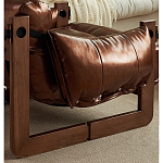 Кресло-диван кожаное на деревянном каркасе Medieval Furniture варинант исполнения - 6 | Loft Concept в Перми