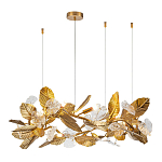 Люстра на ветвистом каркасе с листьями Golden Wreath варинант исполнения - 1 | Loft Concept в Перми
