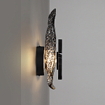 Бра с волнообразным стеклянным плафоном и вставкой из мрамора Liquid Stone варинант исполнения - 12 | Loft Concept в Перми