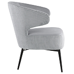 Современное мягкое кресло на металлических ножках Rakush Grey варинант исполнения - 5 | Loft Concept в Перми