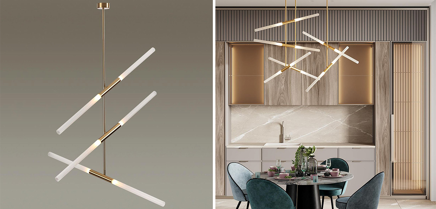 Светильник Gold Delta Light 6 lamp Светильник Gold Delta Light 6 lamp - Loft-Concept в Перми