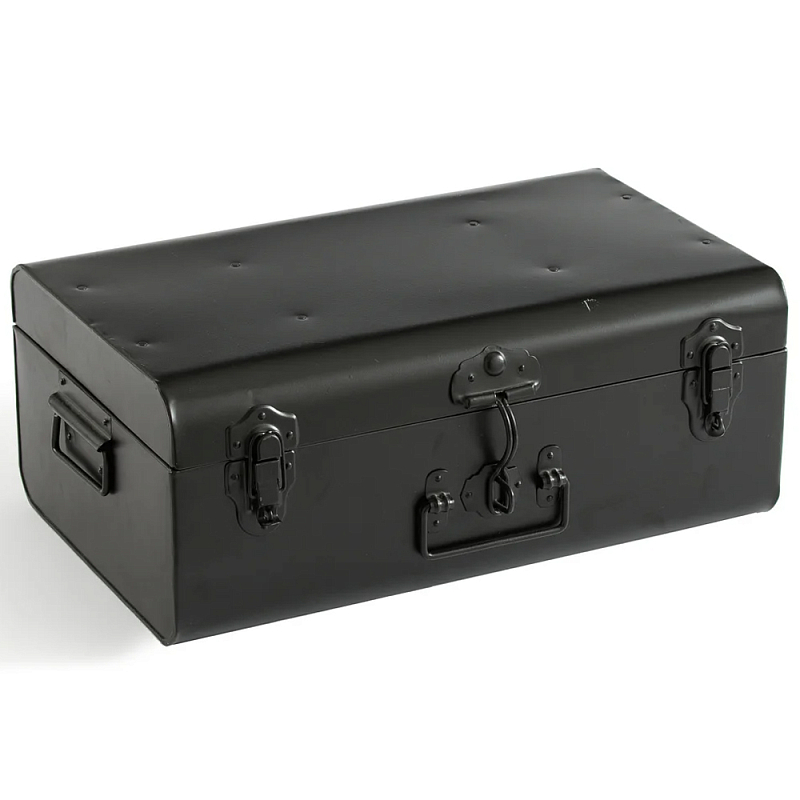 Металлический сундук Metal Chest Black Черный Металлический сундук Metal Chest Black Черный в Перми | Loft Concept