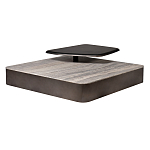 Столик журнальный квадратный  с полкой Sculptural Marble Accent с мрамором  варинант исполнения - 2 | Loft Concept в Перми