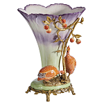 Ваза с цесарками из фарфора с бронзовыми элементами Garden of Eden варинант исполнения - 3 | Loft Concept в Перми