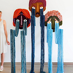 Вязаный Арт-Объект на стену из трех элементов Triptych варинант исполнения - 2 | Loft Concept в Перми