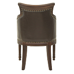 Кресло кожаное на 4-х деревянных ножках из массива березы Ethan Armchair brown варинант исполнения - 2 | Loft Concept в Перми