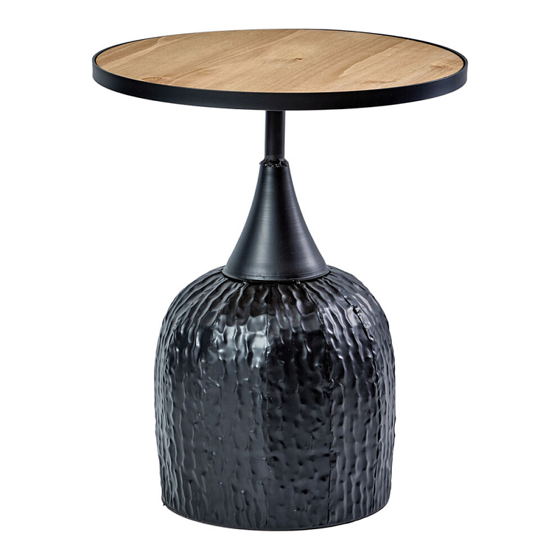 Приставной столик с факутрным черным основанием Ethiopia Кремовый Черный в Перми | Loft Concept 