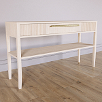 Дизайнерская Консоль с полкой и ящиком Primo Светлый дуб варинант исполнения - 2 | Loft Concept в Перми