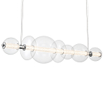 Подвесной светильник линейный с прозрачными стеклянными шарами разного диаметра Eurofase варинант исполнения - 1 | Loft Concept в Перми