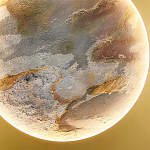 Бра в форме диска цвета латунь Brass Borders варинант исполнения - 2 | Loft Concept в Перми