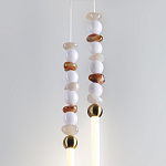 Бра с 2-мя вертикальными акриловыми светодиодными трубками и декоративными шариками PEARLS Suspension варинант исполнения - 3 | Loft Concept в Перми